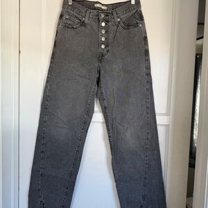 Levi’s 94 Baggy Gray Button-Fly Jeans